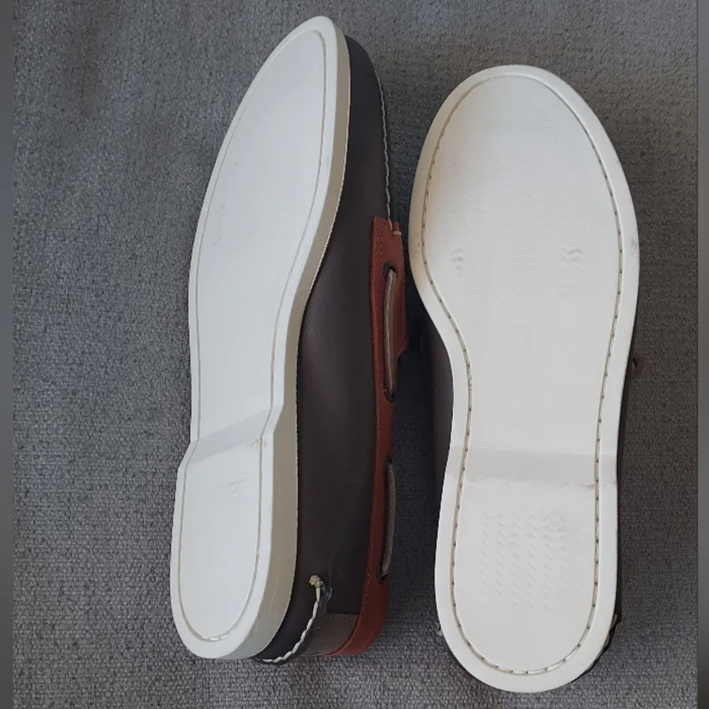 Quvel Men's Leather Brown Boat Shoes Sz-12